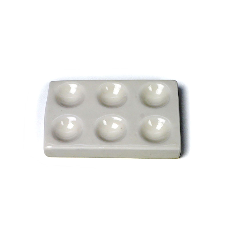 6 well porcelain laboratory spot plate for reagent testing