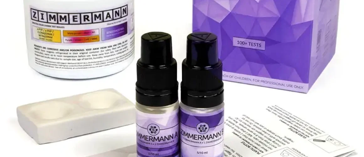 Kit di test con reagente Zimmermann e tutti gli accessori consigliati