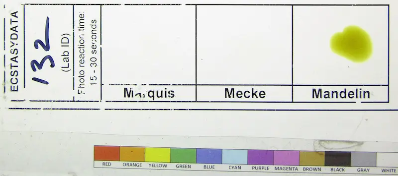 Le analisi con il reagente Mandelin danno spesso risultati non conclusivi. Fonte: drugsdata.org