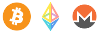 Bitcoin, Ethereum and Monero accepted