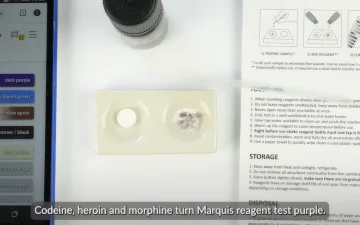 Istruzioni per il test con reagente Marquis