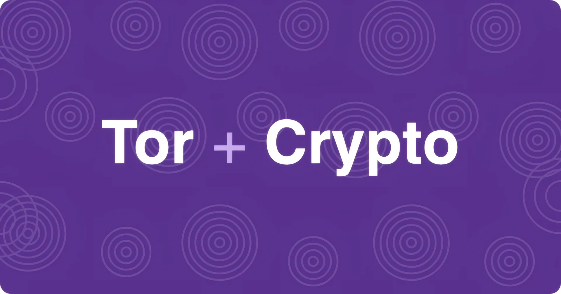 Banner viola Tor e cripto con anelli concentrici per i siti onion di PRO Test